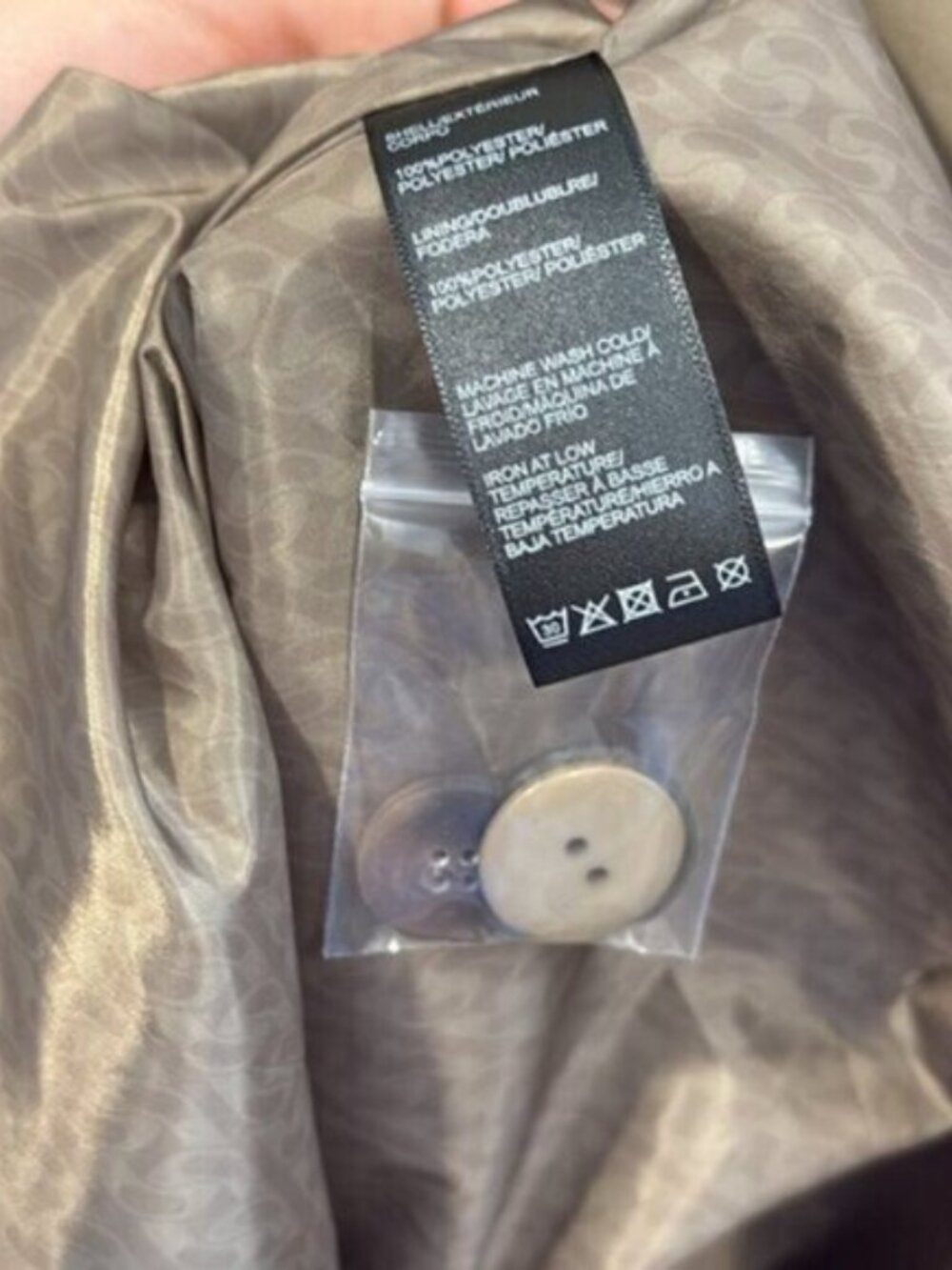 NWT Rebecca Minkoff Belted Trench Coat Khaki Beige Size L DBL Breasted $340 CAD - Picture 10 of 13